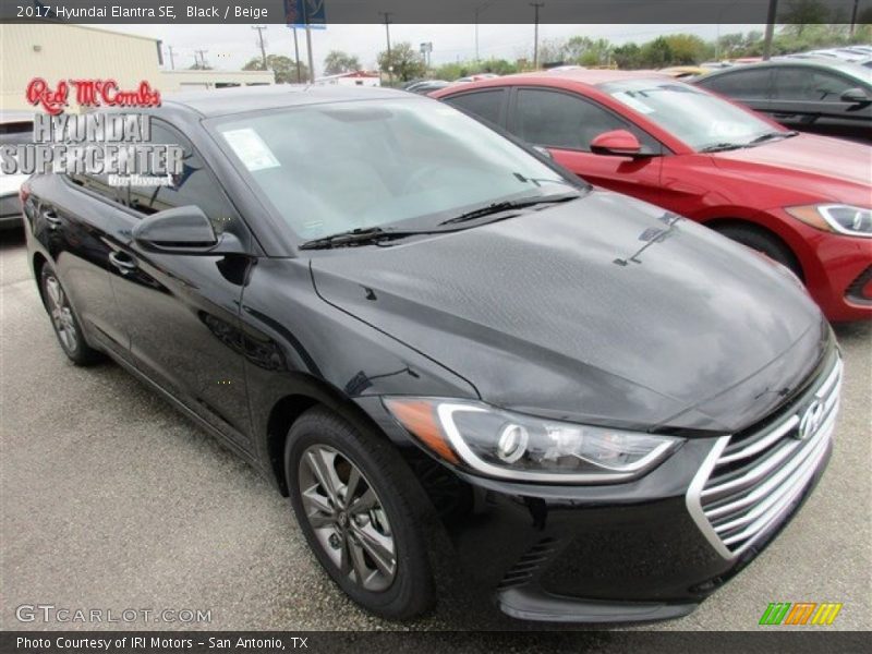 Black / Beige 2017 Hyundai Elantra SE