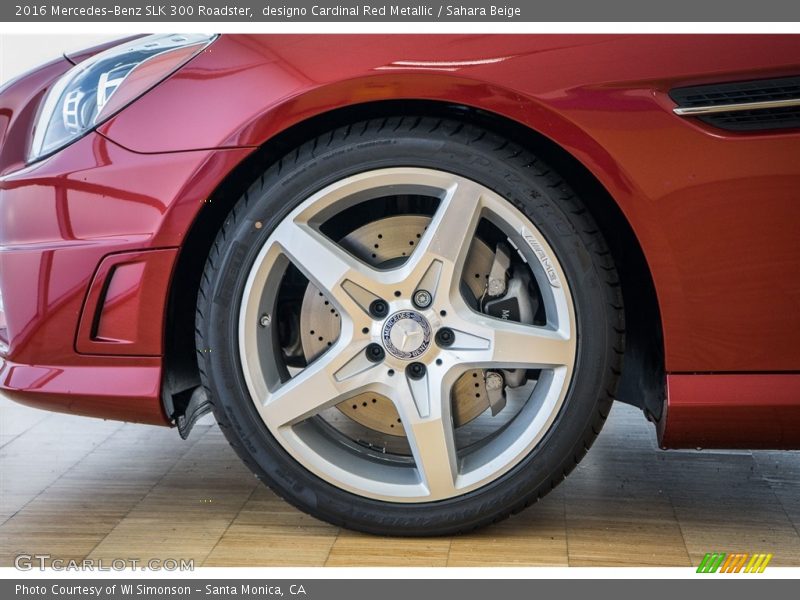 designo Cardinal Red Metallic / Sahara Beige 2016 Mercedes-Benz SLK 300 Roadster