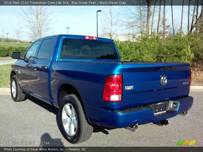 Blue Streak Pearl / Black/Diesel Gray 2016 Ram 1500 Tradesman Crew Cab 4x4