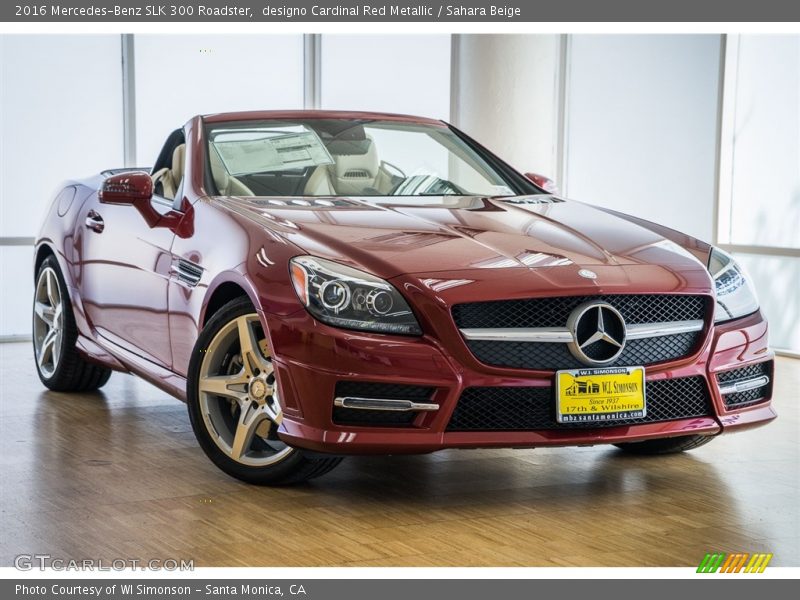 designo Cardinal Red Metallic / Sahara Beige 2016 Mercedes-Benz SLK 300 Roadster