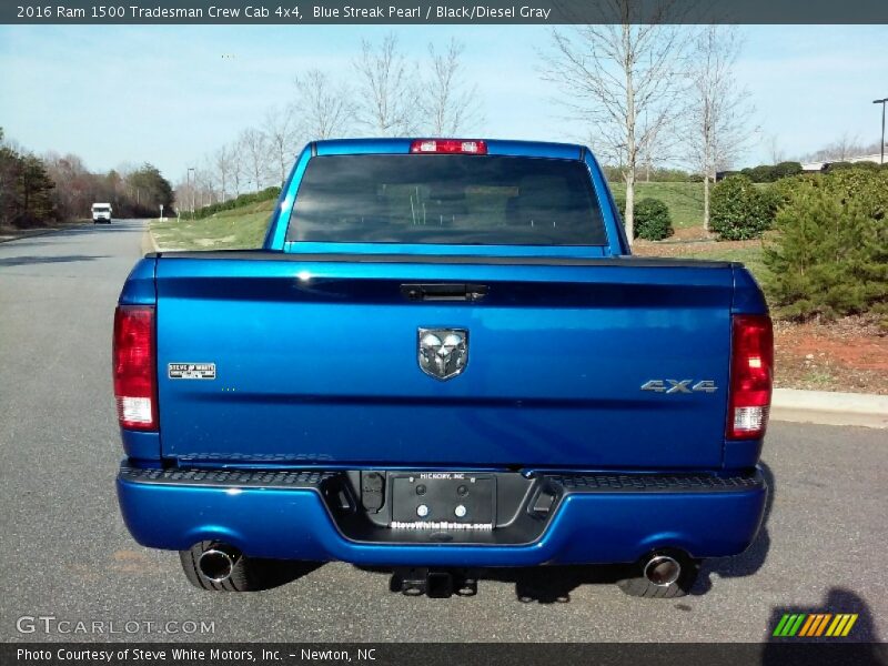 Blue Streak Pearl / Black/Diesel Gray 2016 Ram 1500 Tradesman Crew Cab 4x4