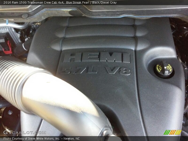 Blue Streak Pearl / Black/Diesel Gray 2016 Ram 1500 Tradesman Crew Cab 4x4