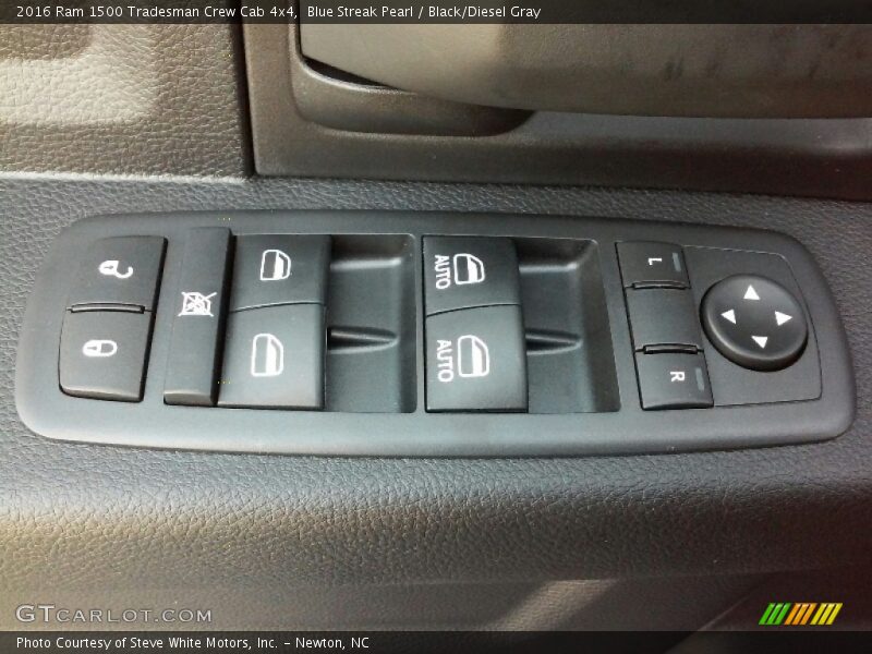 Blue Streak Pearl / Black/Diesel Gray 2016 Ram 1500 Tradesman Crew Cab 4x4