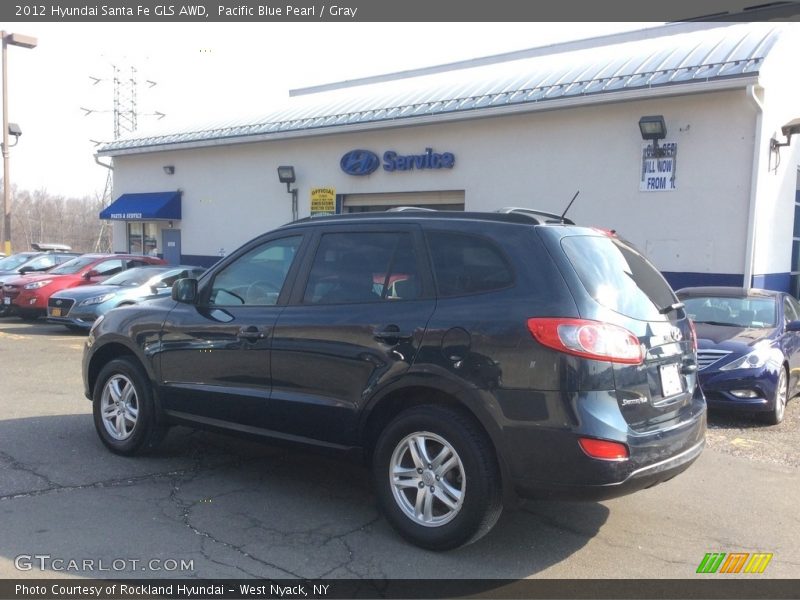Pacific Blue Pearl / Gray 2012 Hyundai Santa Fe GLS AWD