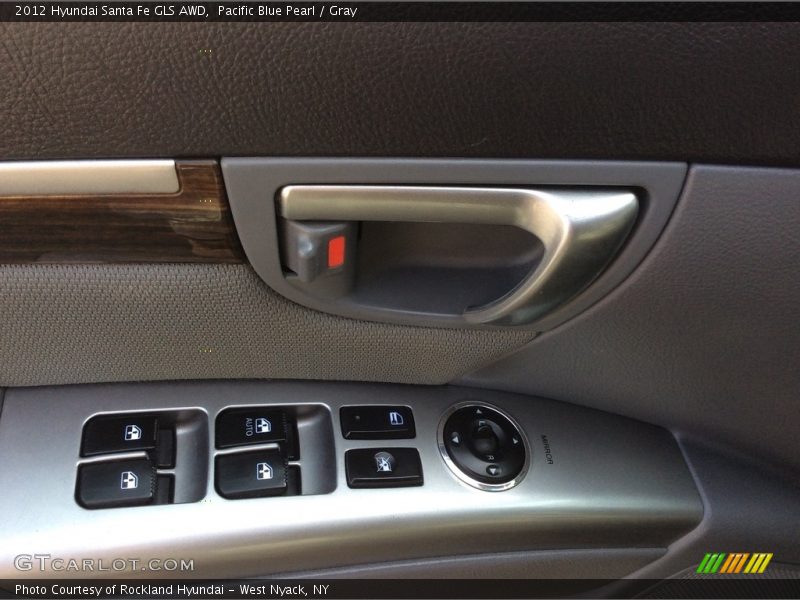 Pacific Blue Pearl / Gray 2012 Hyundai Santa Fe GLS AWD