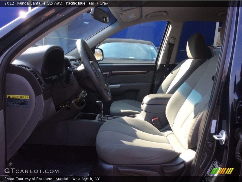 Pacific Blue Pearl / Gray 2012 Hyundai Santa Fe GLS AWD