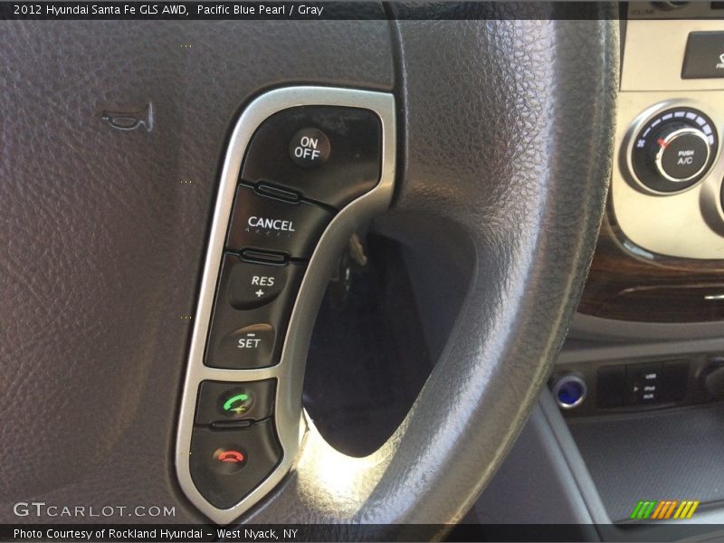 Pacific Blue Pearl / Gray 2012 Hyundai Santa Fe GLS AWD