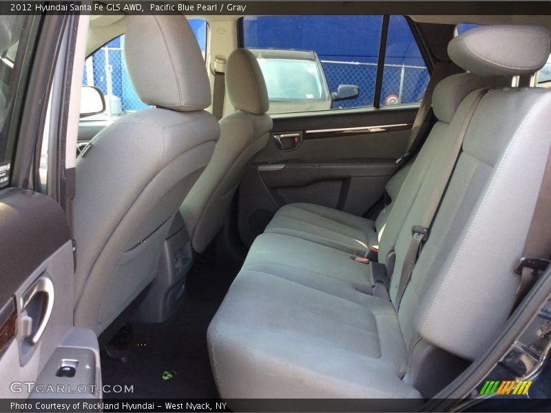 Pacific Blue Pearl / Gray 2012 Hyundai Santa Fe GLS AWD