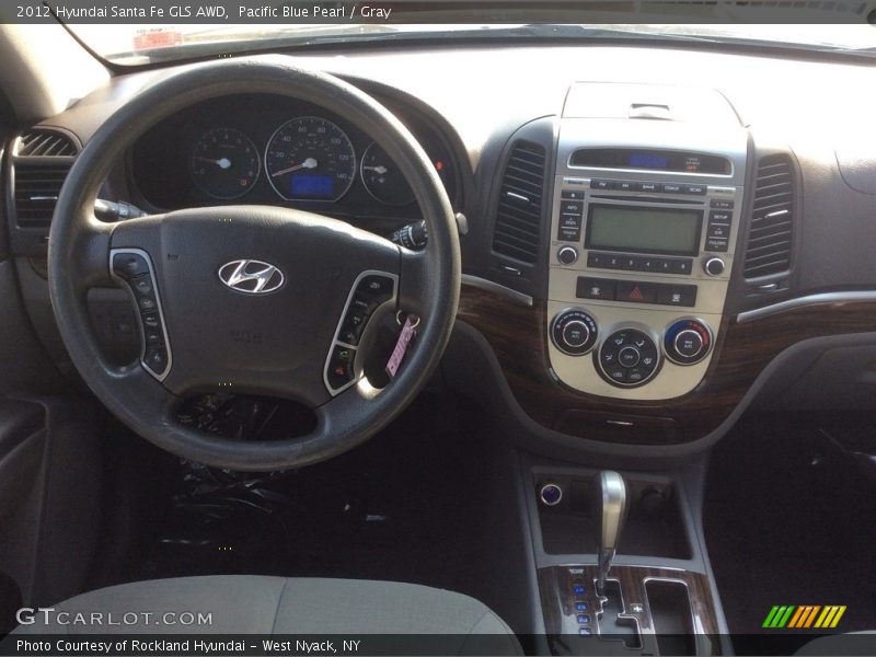 Pacific Blue Pearl / Gray 2012 Hyundai Santa Fe GLS AWD