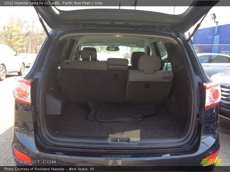 Pacific Blue Pearl / Gray 2012 Hyundai Santa Fe GLS AWD