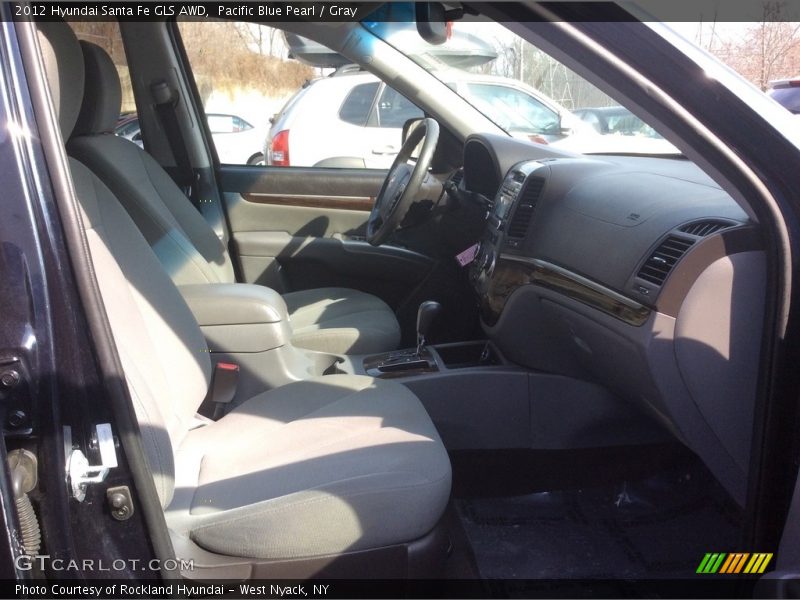 Pacific Blue Pearl / Gray 2012 Hyundai Santa Fe GLS AWD