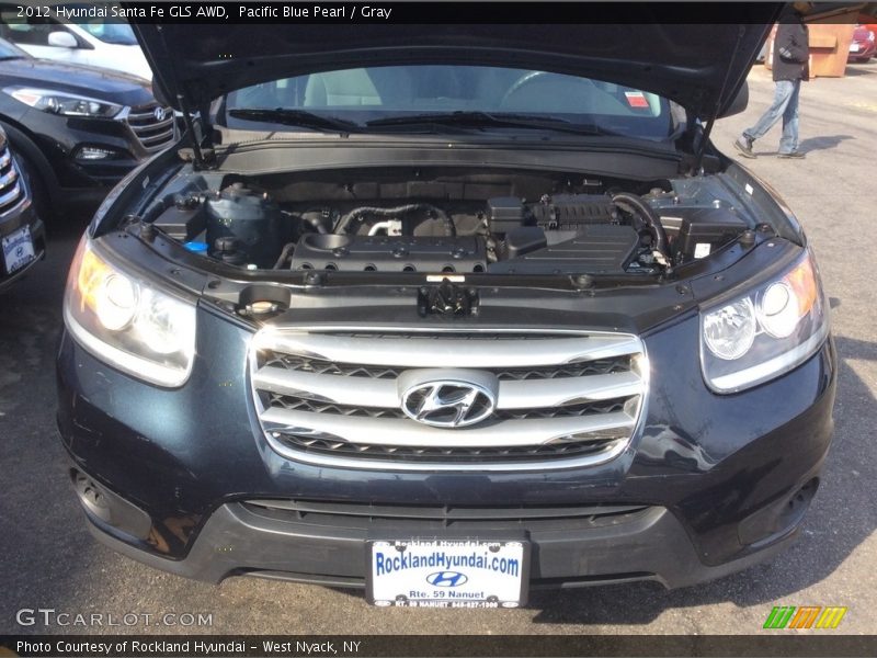 Pacific Blue Pearl / Gray 2012 Hyundai Santa Fe GLS AWD