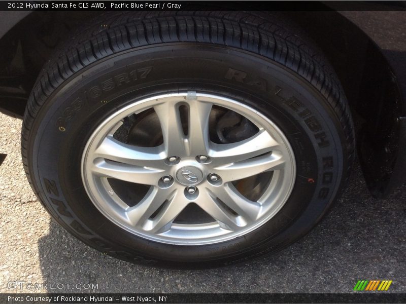 Pacific Blue Pearl / Gray 2012 Hyundai Santa Fe GLS AWD