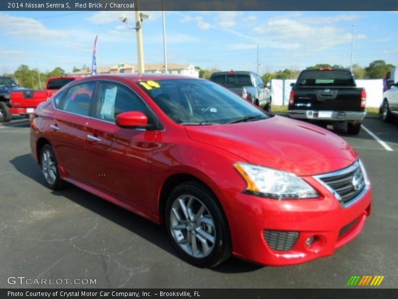 Red Brick / Charcoal 2014 Nissan Sentra S