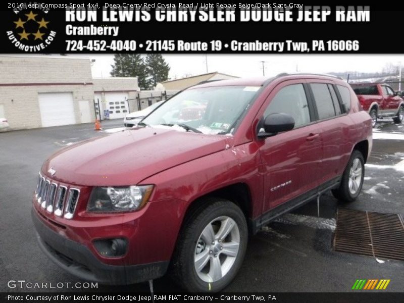 Deep Cherry Red Crystal Pearl / Light Pebble Beige/Dark Slate Gray 2016 Jeep Compass Sport 4x4