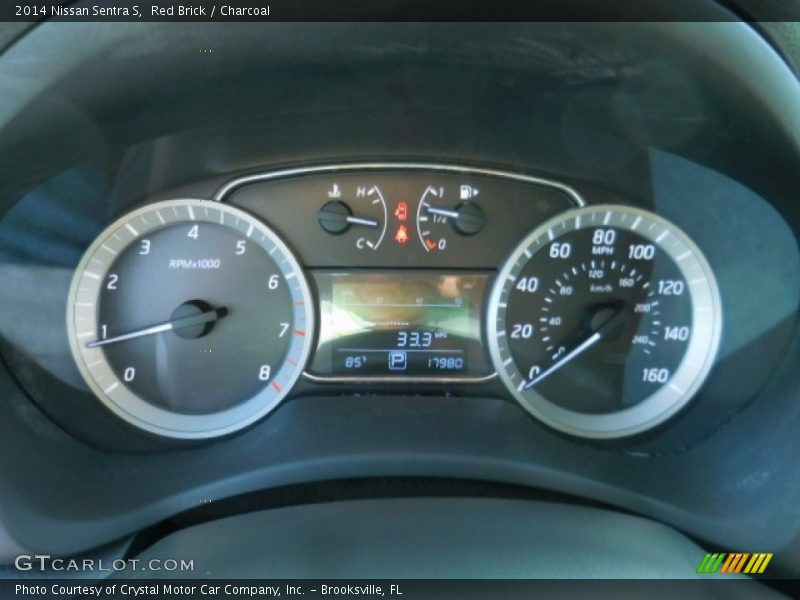 Red Brick / Charcoal 2014 Nissan Sentra S