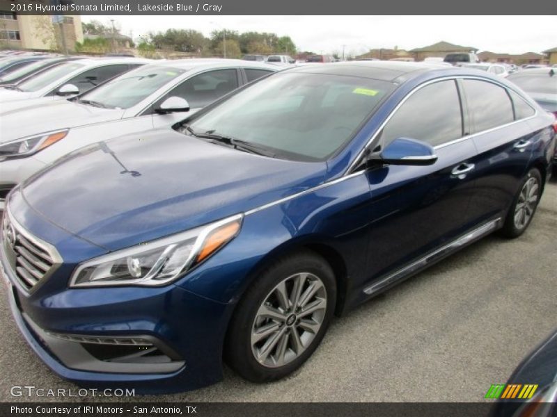 Lakeside Blue / Gray 2016 Hyundai Sonata Limited