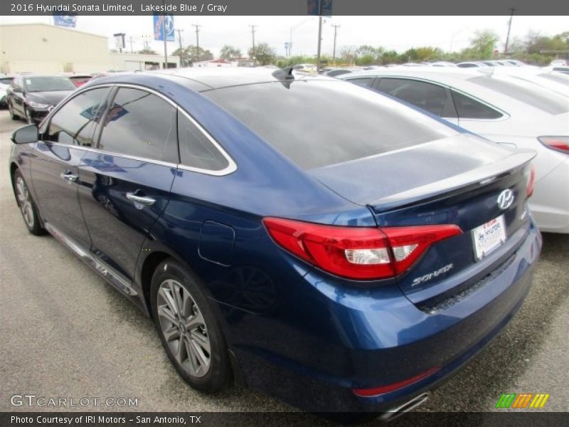 Lakeside Blue / Gray 2016 Hyundai Sonata Limited