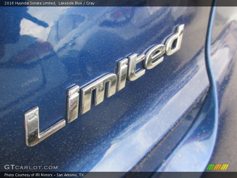Lakeside Blue / Gray 2016 Hyundai Sonata Limited