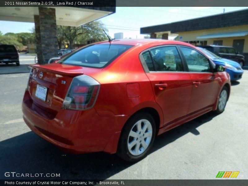 Lava Red / Charcoal 2011 Nissan Sentra 2.0 SR