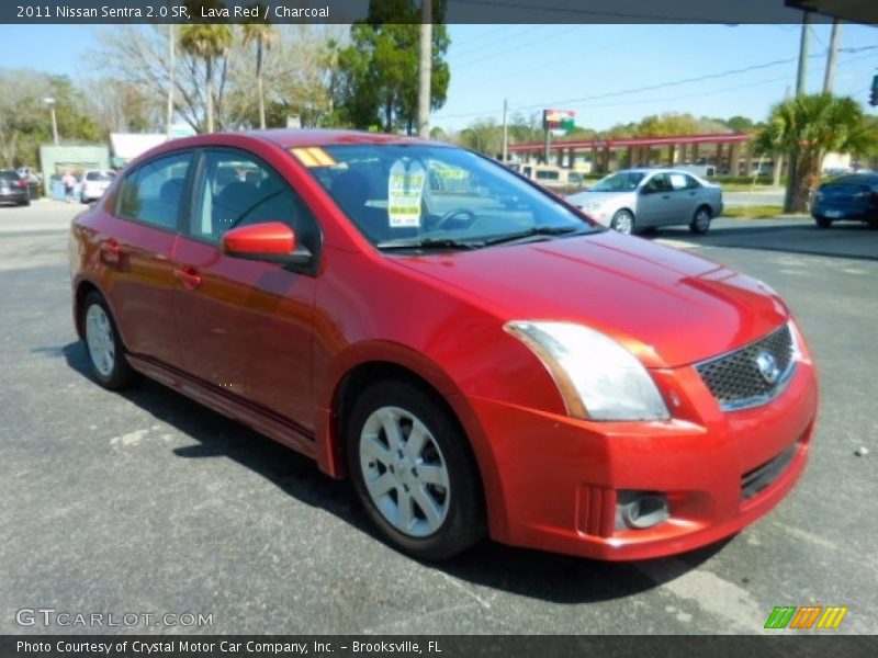 Lava Red / Charcoal 2011 Nissan Sentra 2.0 SR