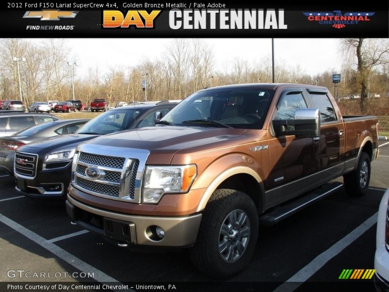 Golden Bronze Metallic / Pale Adobe 2012 Ford F150 Lariat SuperCrew 4x4