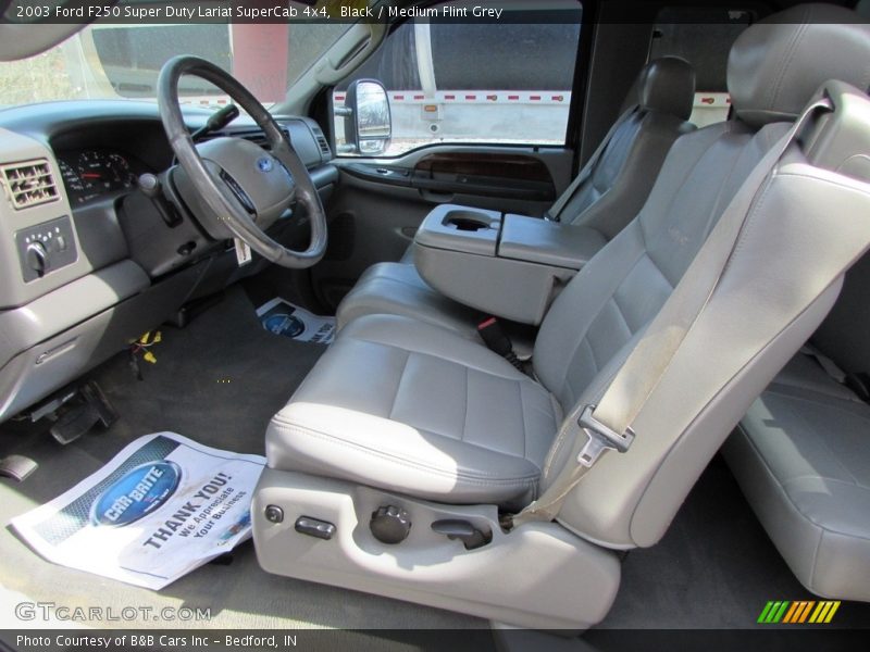 Black / Medium Flint Grey 2003 Ford F250 Super Duty Lariat SuperCab 4x4