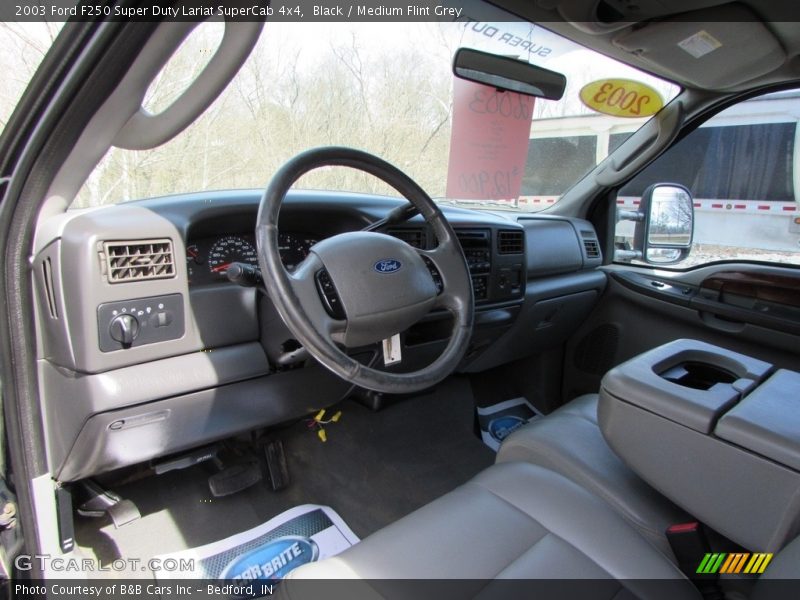 Black / Medium Flint Grey 2003 Ford F250 Super Duty Lariat SuperCab 4x4