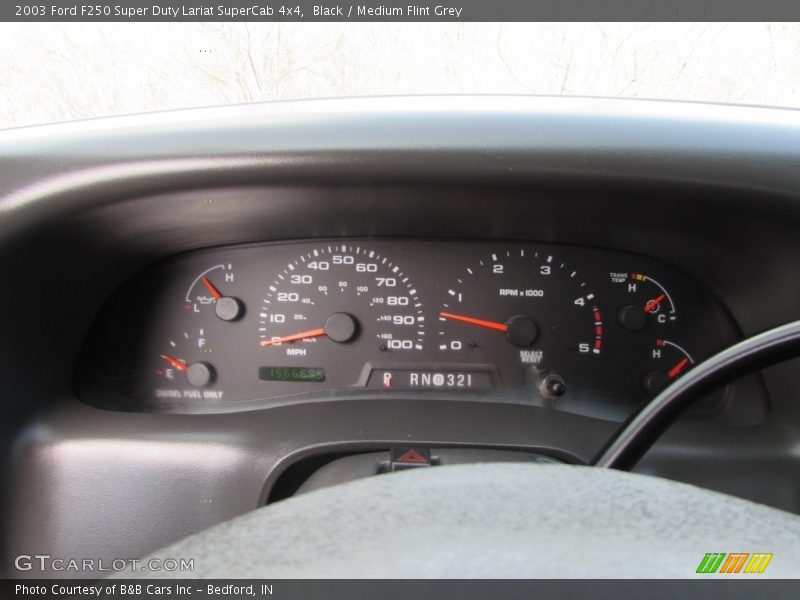 Black / Medium Flint Grey 2003 Ford F250 Super Duty Lariat SuperCab 4x4