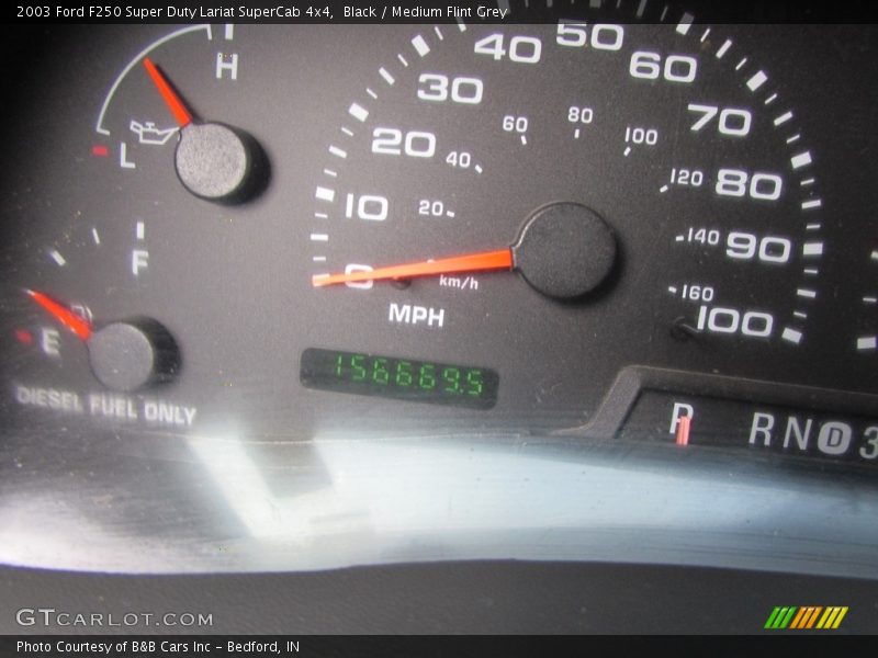 Black / Medium Flint Grey 2003 Ford F250 Super Duty Lariat SuperCab 4x4