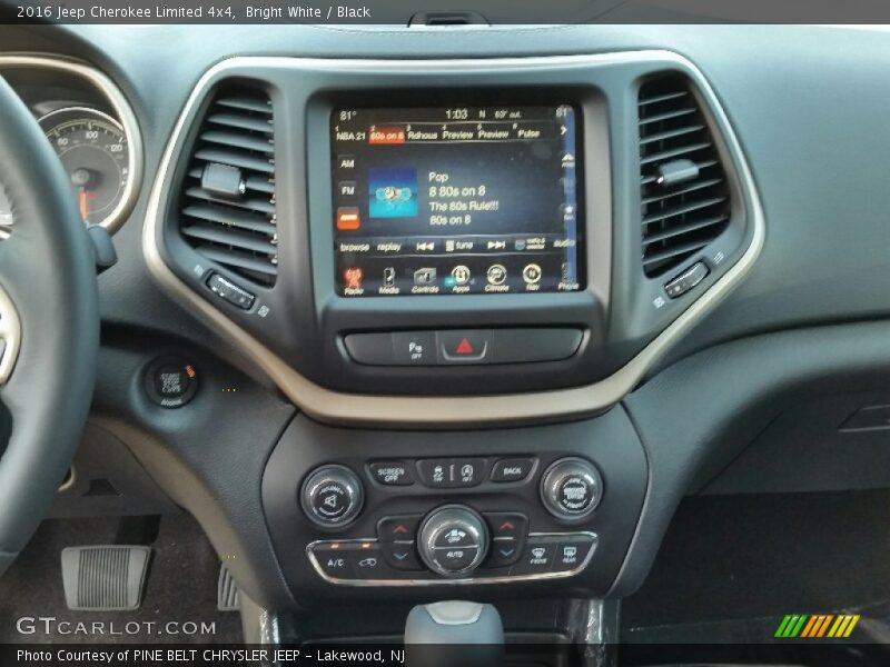 Bright White / Black 2016 Jeep Cherokee Limited 4x4
