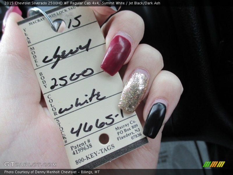 Summit White / Jet Black/Dark Ash 2015 Chevrolet Silverado 2500HD WT Regular Cab 4x4