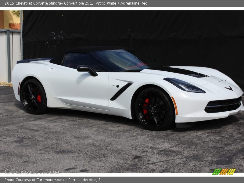 Arctic White / Adrenaline Red 2015 Chevrolet Corvette Stingray Convertible Z51