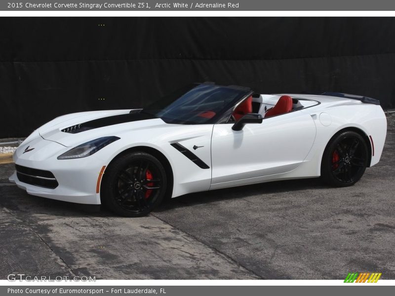 Arctic White / Adrenaline Red 2015 Chevrolet Corvette Stingray Convertible Z51