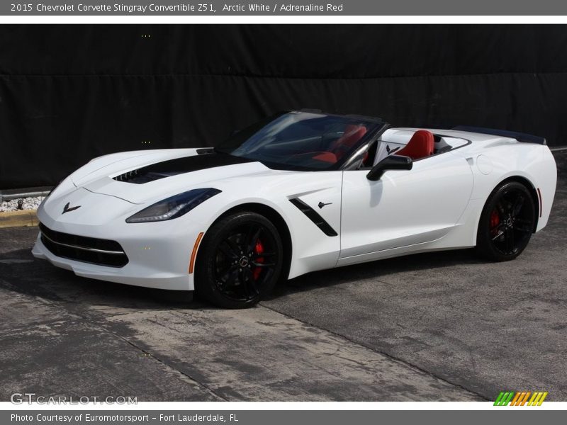 Arctic White / Adrenaline Red 2015 Chevrolet Corvette Stingray Convertible Z51