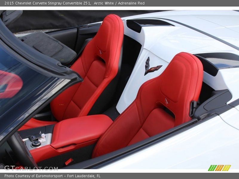 Arctic White / Adrenaline Red 2015 Chevrolet Corvette Stingray Convertible Z51