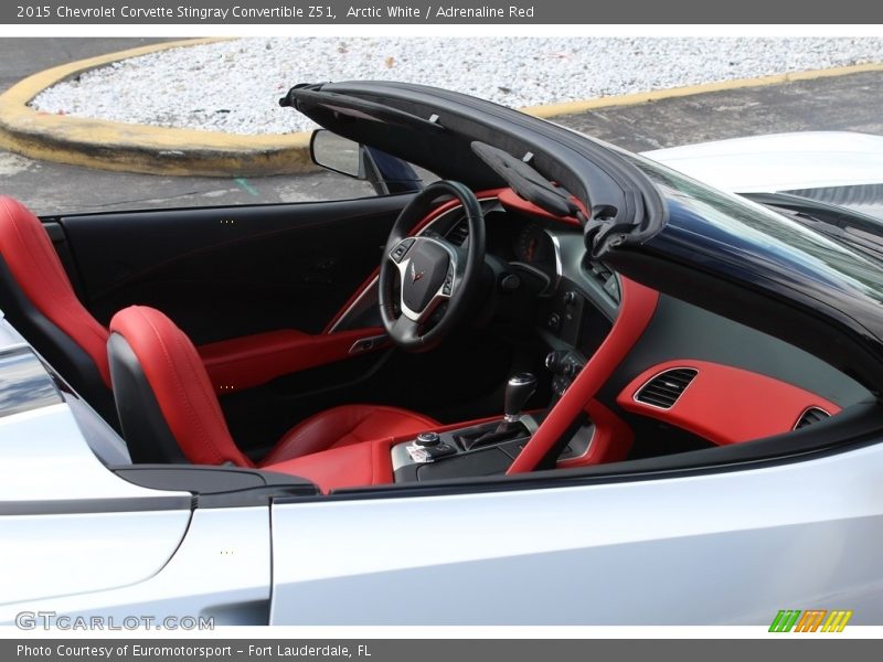 Arctic White / Adrenaline Red 2015 Chevrolet Corvette Stingray Convertible Z51