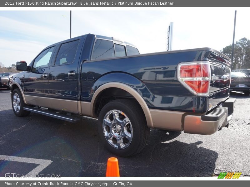 Blue Jeans Metallic / Platinum Unique Pecan Leather 2013 Ford F150 King Ranch SuperCrew