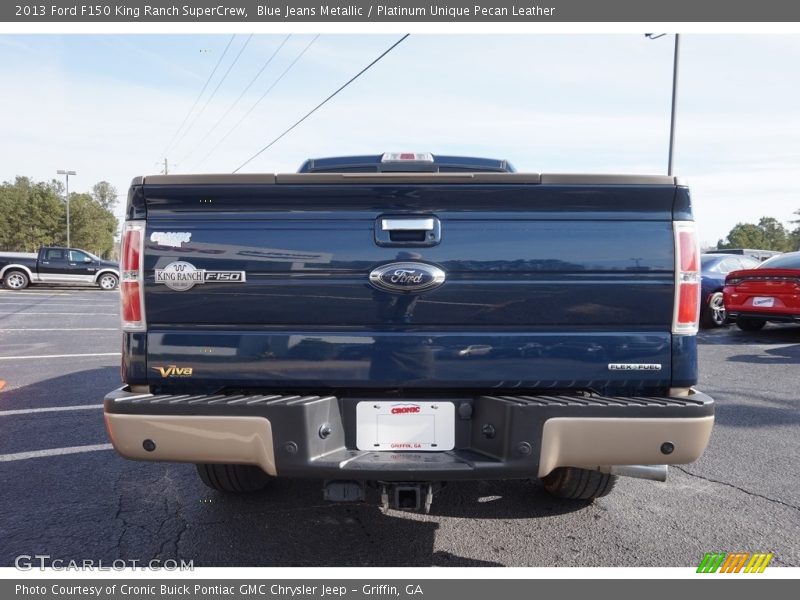 Blue Jeans Metallic / Platinum Unique Pecan Leather 2013 Ford F150 King Ranch SuperCrew