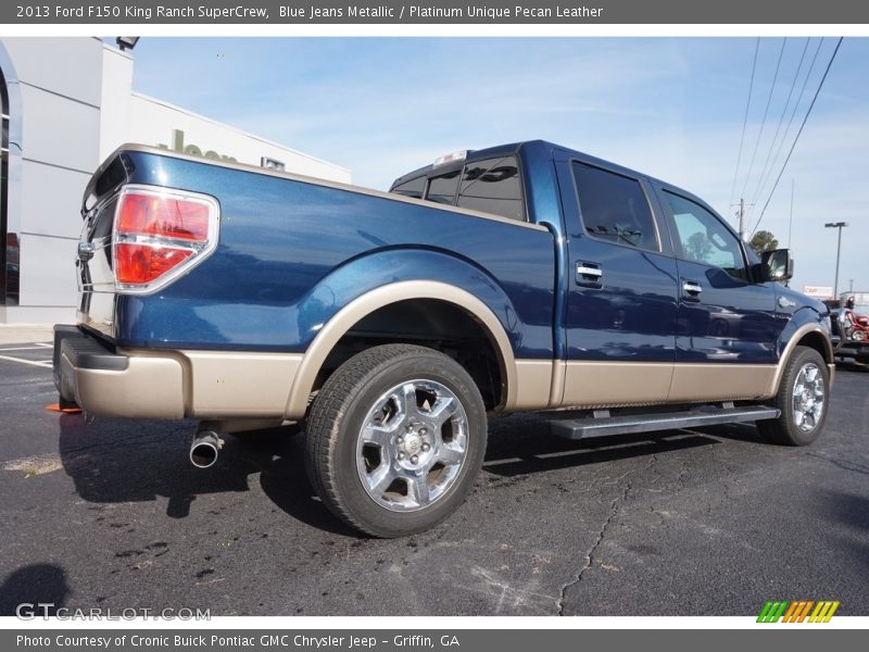 Blue Jeans Metallic / Platinum Unique Pecan Leather 2013 Ford F150 King Ranch SuperCrew