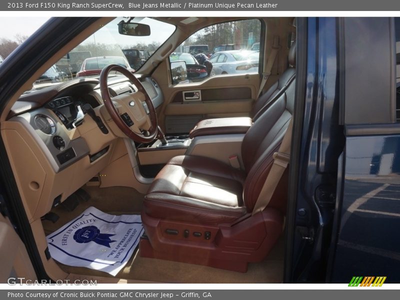 Blue Jeans Metallic / Platinum Unique Pecan Leather 2013 Ford F150 King Ranch SuperCrew