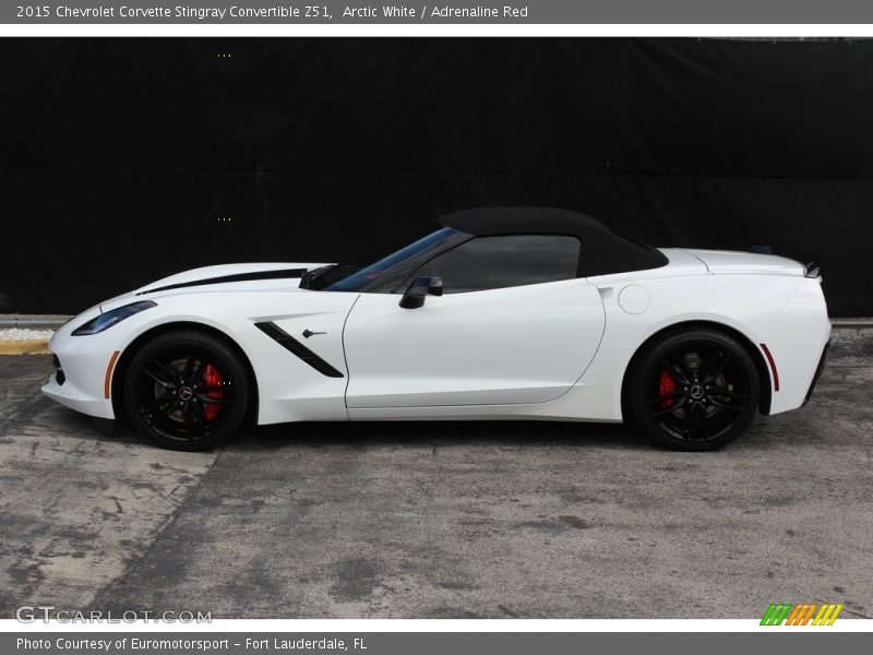 Arctic White / Adrenaline Red 2015 Chevrolet Corvette Stingray Convertible Z51