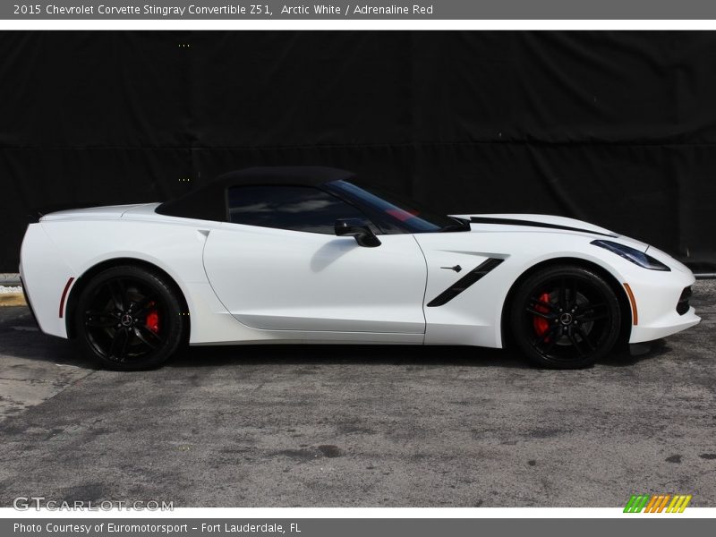Arctic White / Adrenaline Red 2015 Chevrolet Corvette Stingray Convertible Z51
