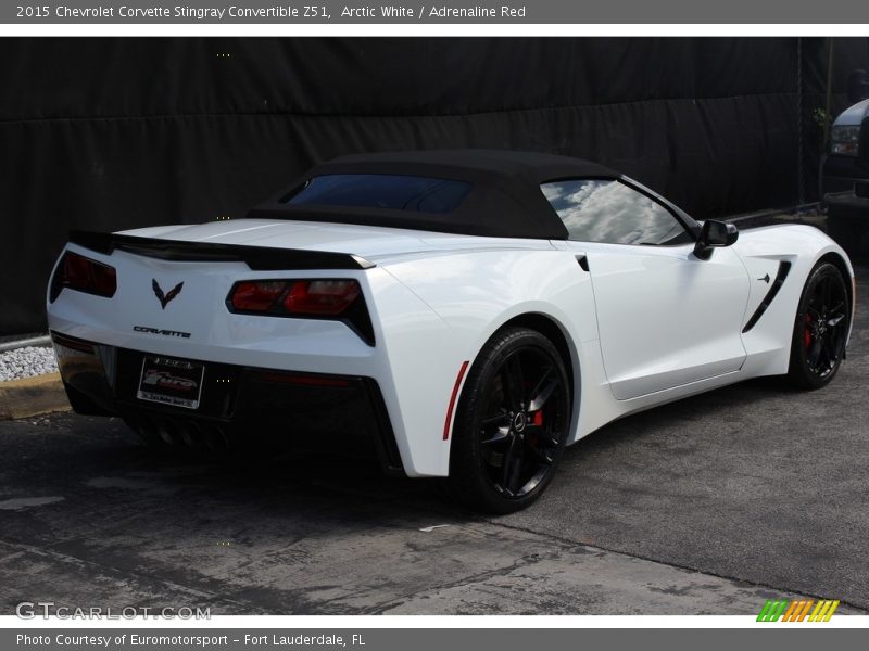 Arctic White / Adrenaline Red 2015 Chevrolet Corvette Stingray Convertible Z51
