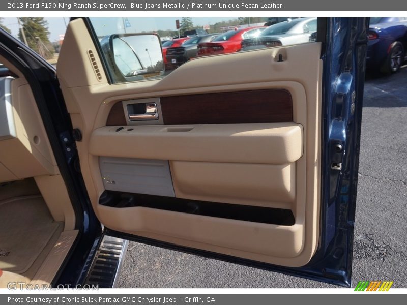 Blue Jeans Metallic / Platinum Unique Pecan Leather 2013 Ford F150 King Ranch SuperCrew