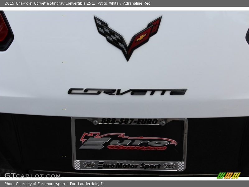 Arctic White / Adrenaline Red 2015 Chevrolet Corvette Stingray Convertible Z51