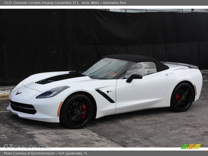 Arctic White / Adrenaline Red 2015 Chevrolet Corvette Stingray Convertible Z51