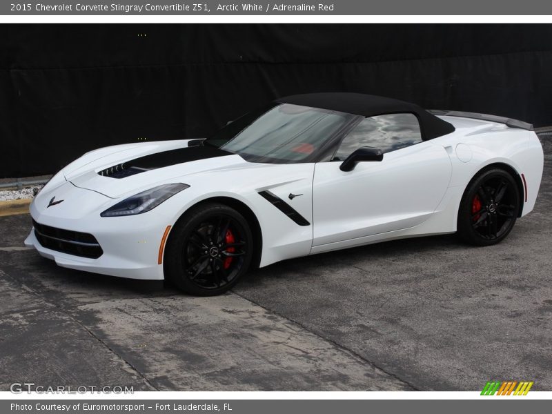 Arctic White / Adrenaline Red 2015 Chevrolet Corvette Stingray Convertible Z51