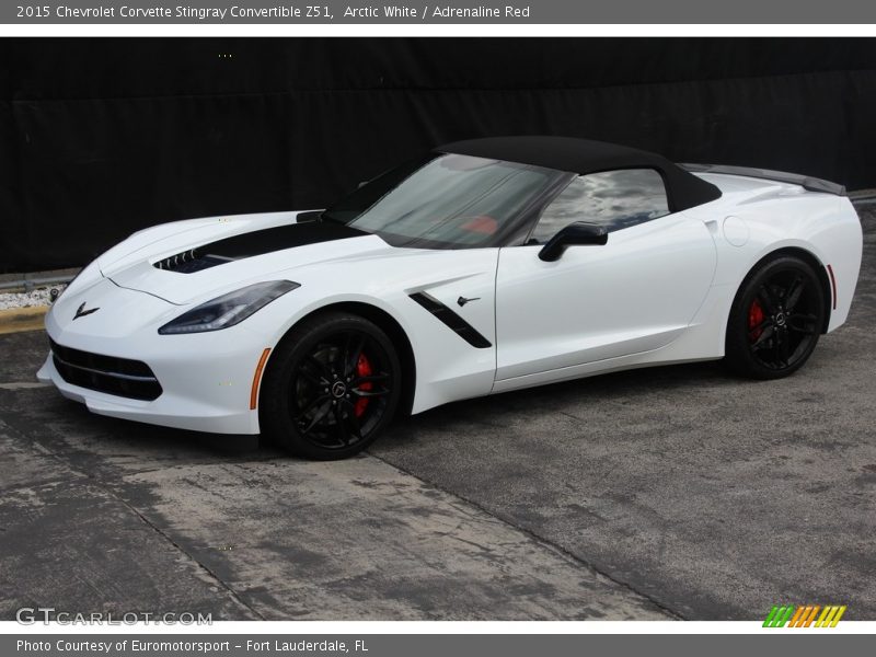 Arctic White / Adrenaline Red 2015 Chevrolet Corvette Stingray Convertible Z51