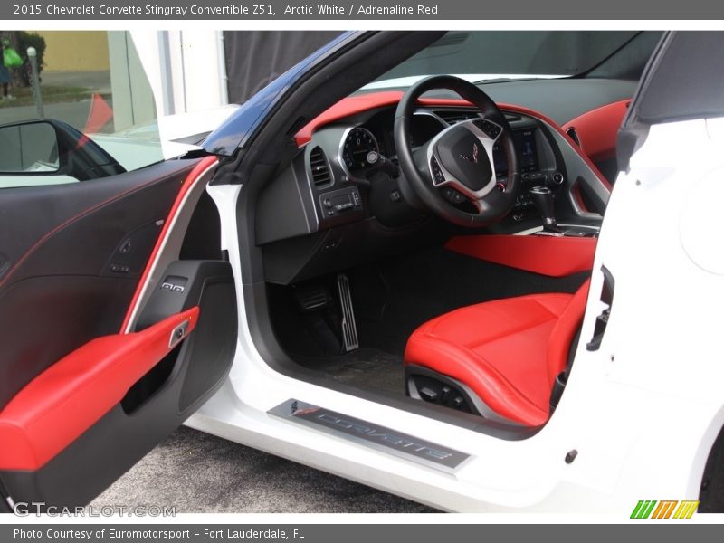 Arctic White / Adrenaline Red 2015 Chevrolet Corvette Stingray Convertible Z51